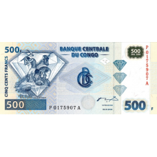 P 96a Congo (Democratic Republic) - 500 Franc Year 2002 (GD Printer)